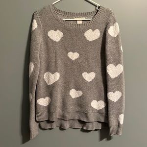 Christian Siriano Grey Heart Sweater